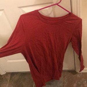 Red long sleeve shirt